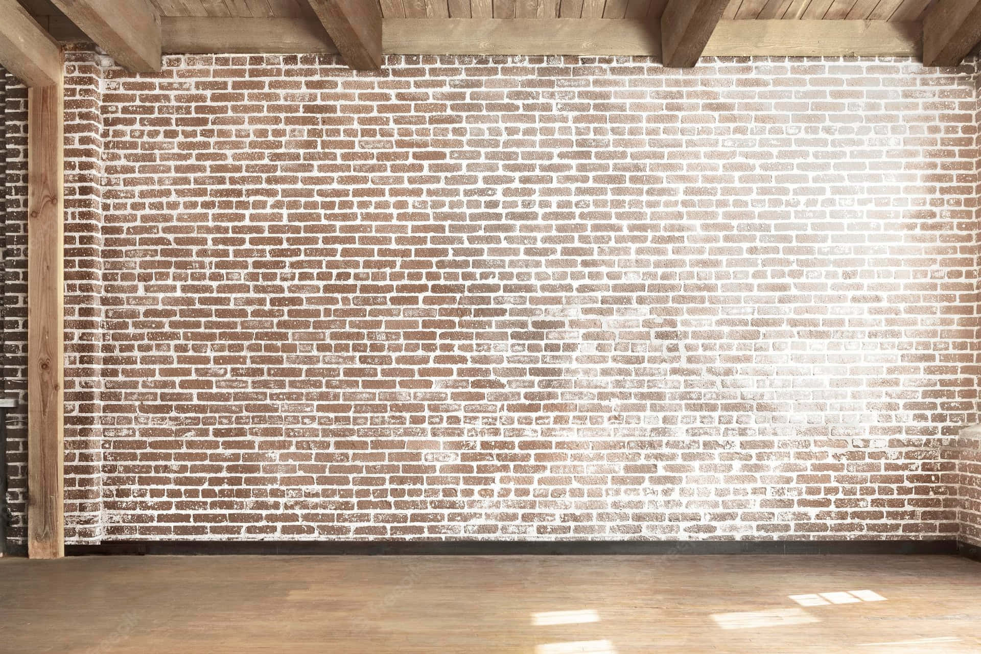 Empty Room With Brick Wall Wallpaper