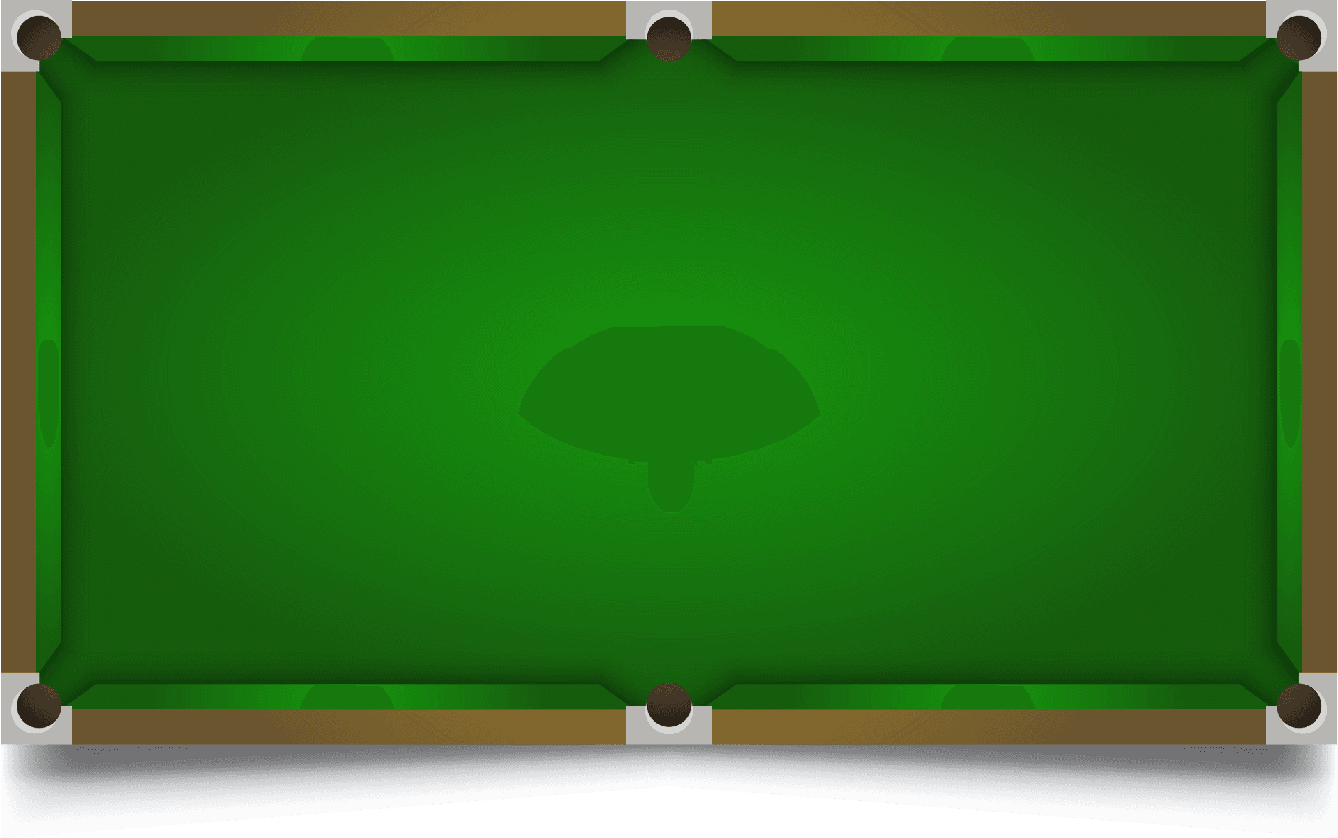 Empty Snooker Table Top View PNG