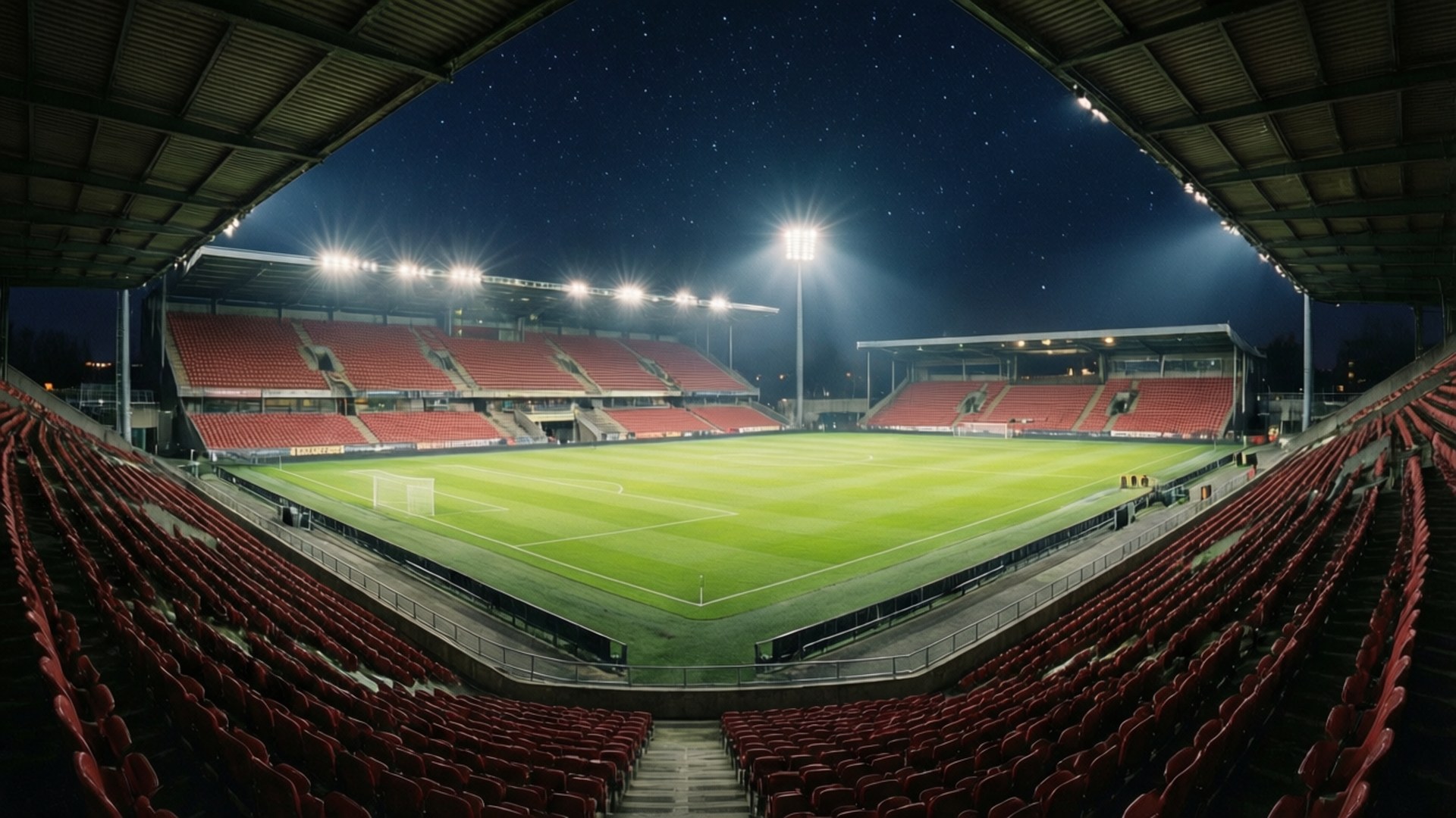 Tomt stadion om natten Bakgrunner