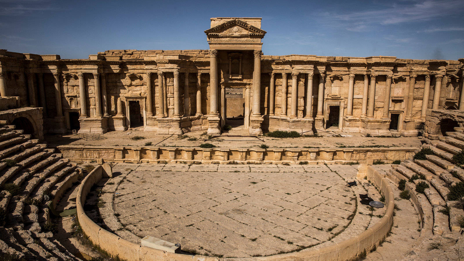 Empty Teatro Romano De Palmyra Wallpaper