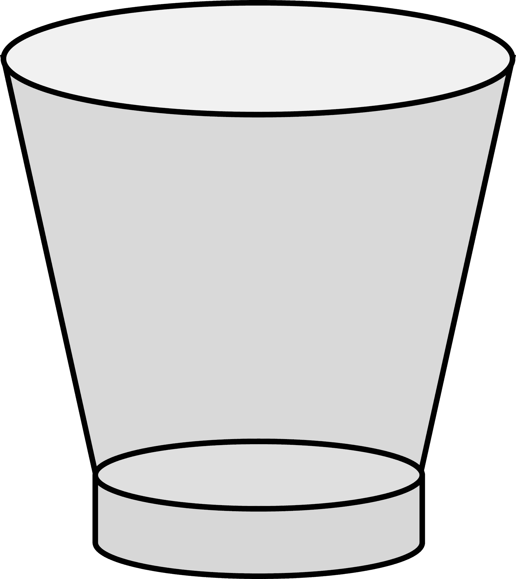 Empty Tequila Glass Outline PNG