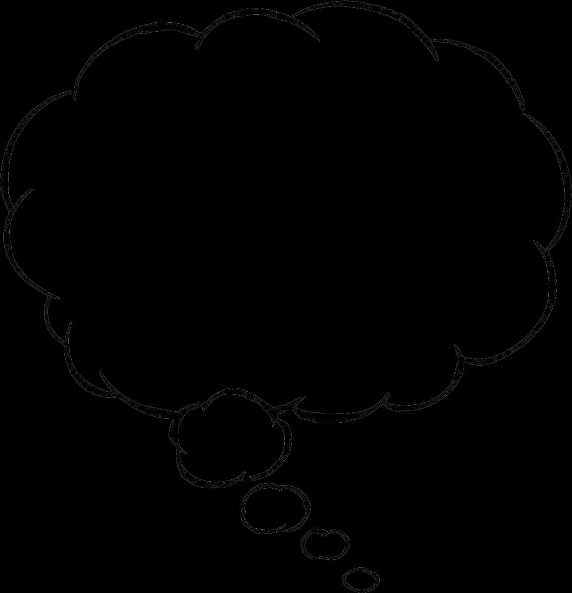 Thought Bubble Outline PNG