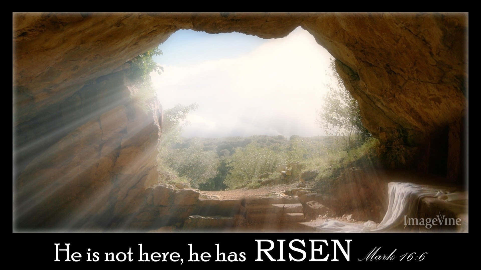 Empty Tomb With A Quote Wallpaper
