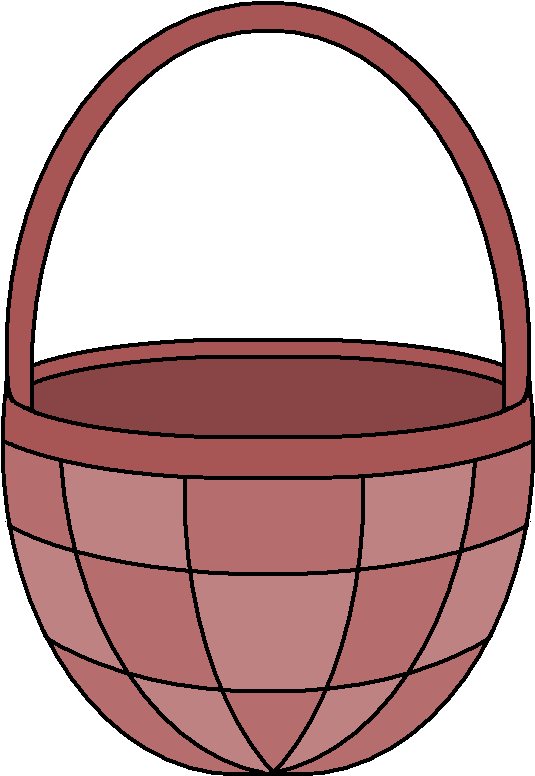 Empty Wicker Basket Illustration PNG