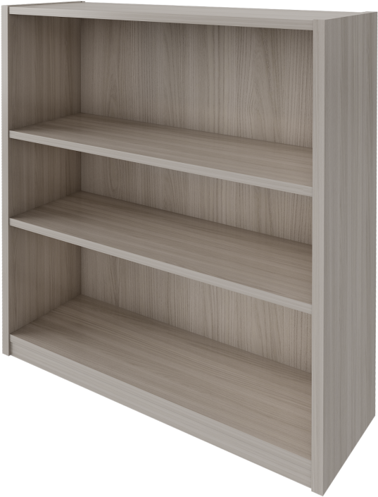 Empty Wooden Bookshelf PNG
