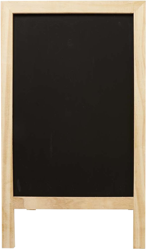 Empty Wooden Frame Blackboard PNG