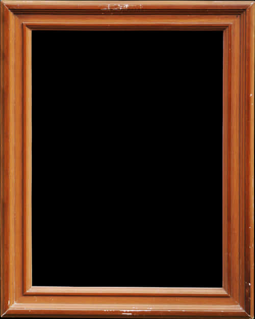 Empty Wooden Picture Frame PNG