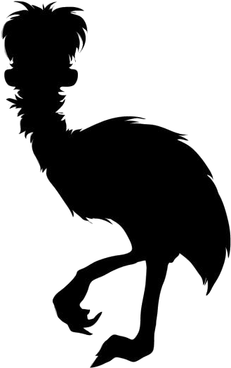 Emu Silhouette Profile PNG