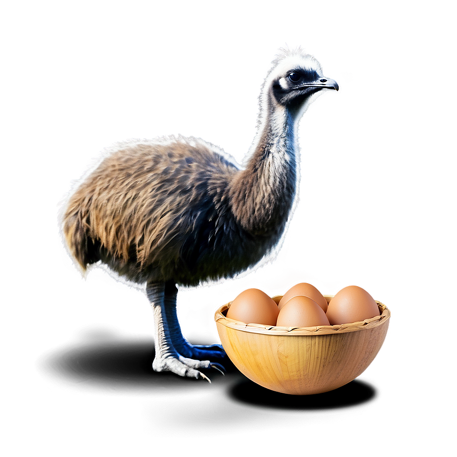 Emu With Eggs Png 06252024 PNG