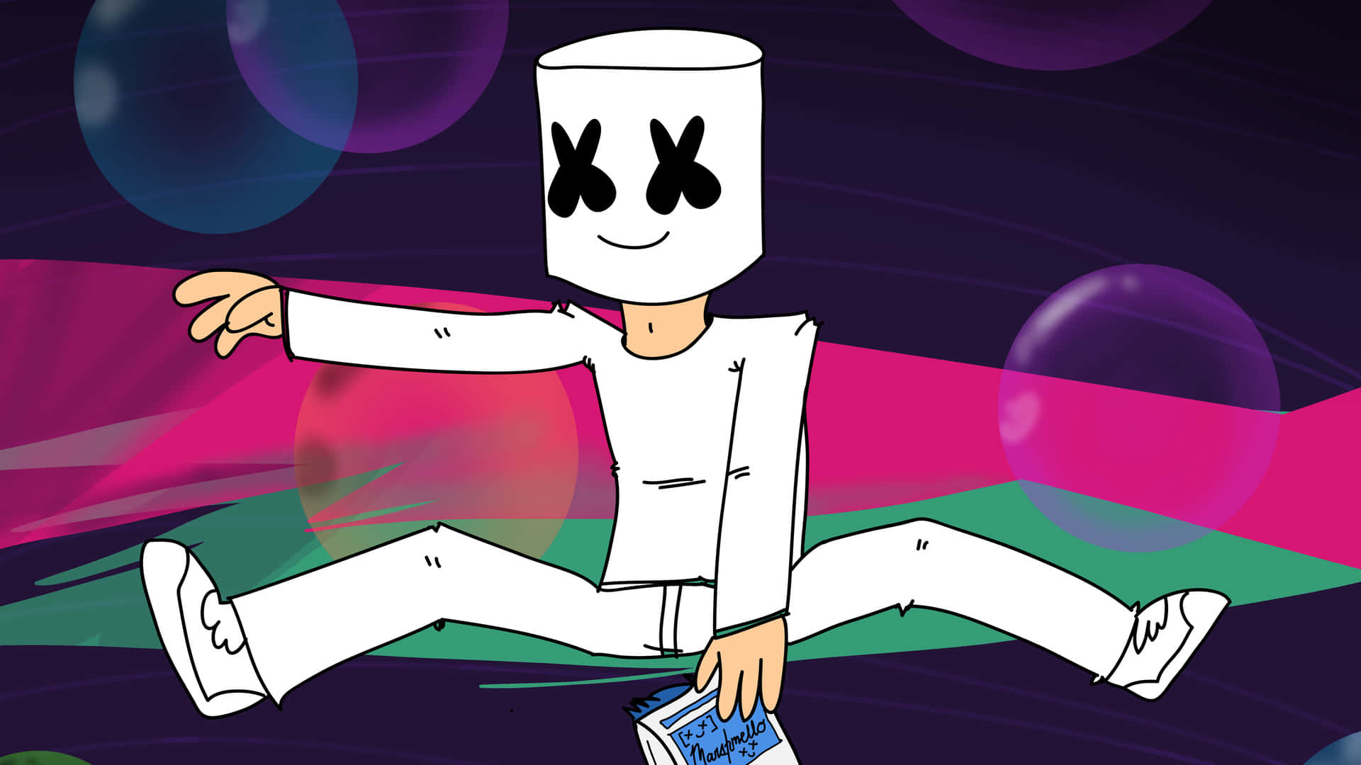 En Livlig Bounce Ball I Bevegelse Bakgrunnsbildet