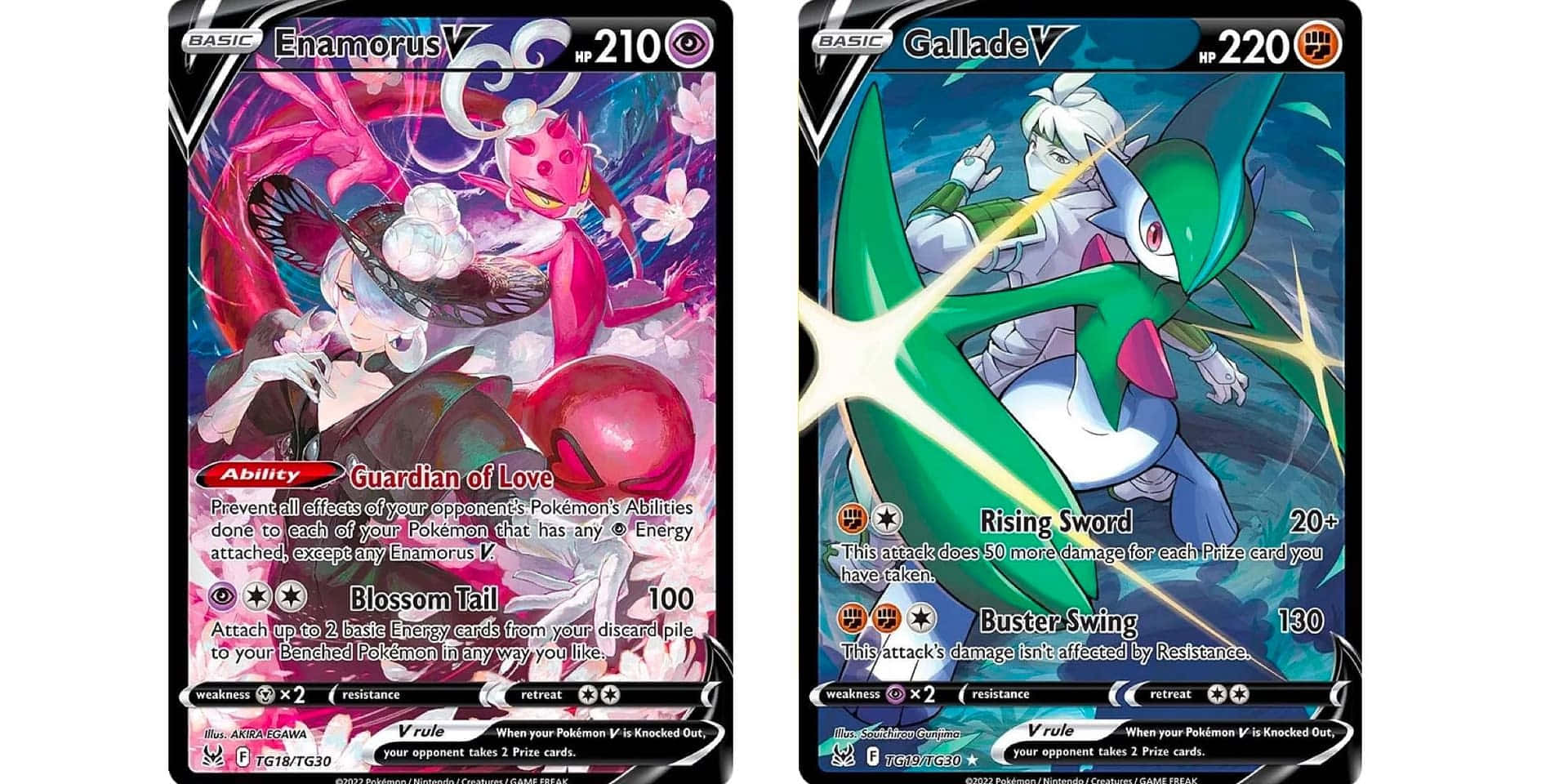 Enamorus And Gallade Pokémon Cards Wallpaper