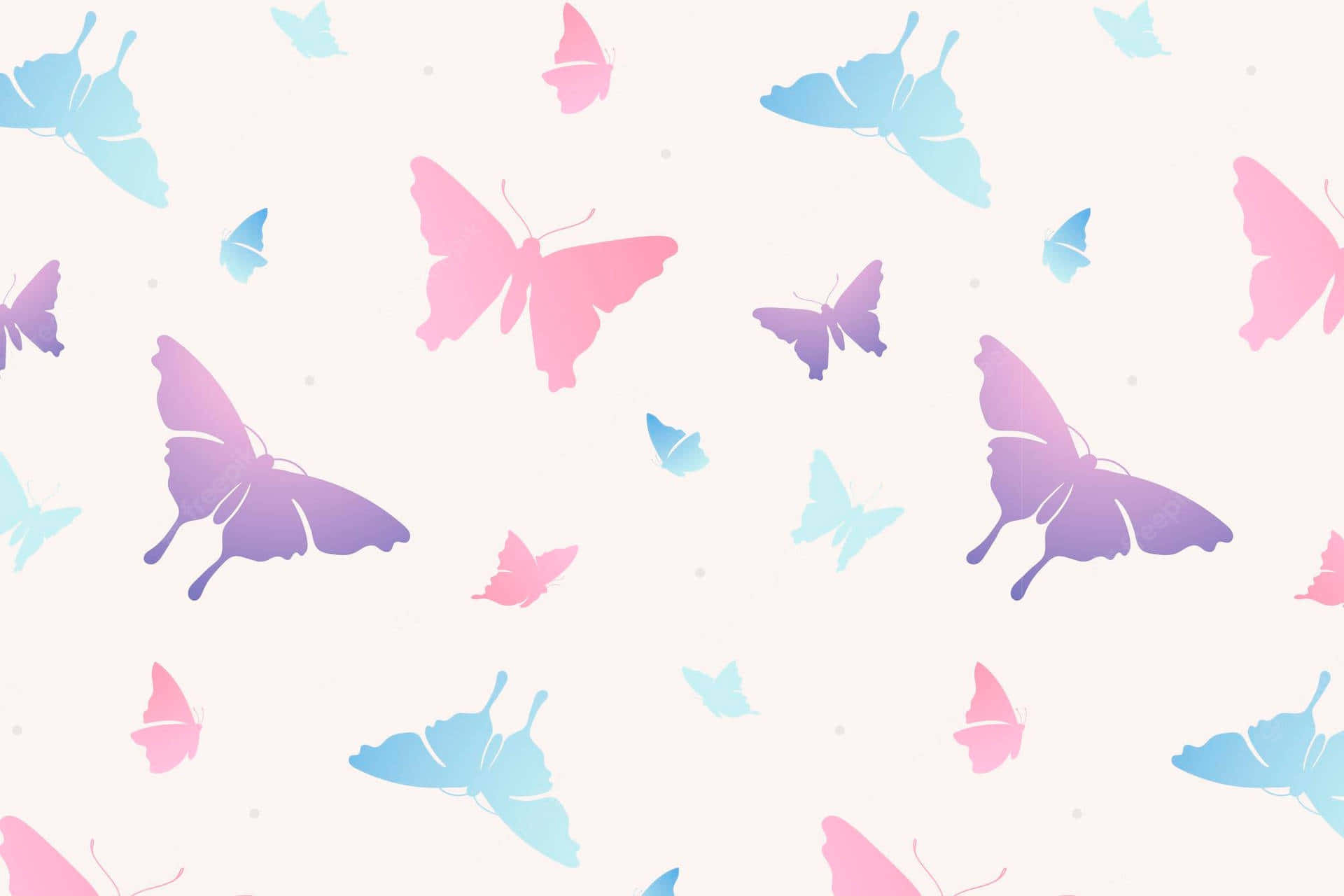 Encantadorfondo De Pantalla Estético De Mariposas