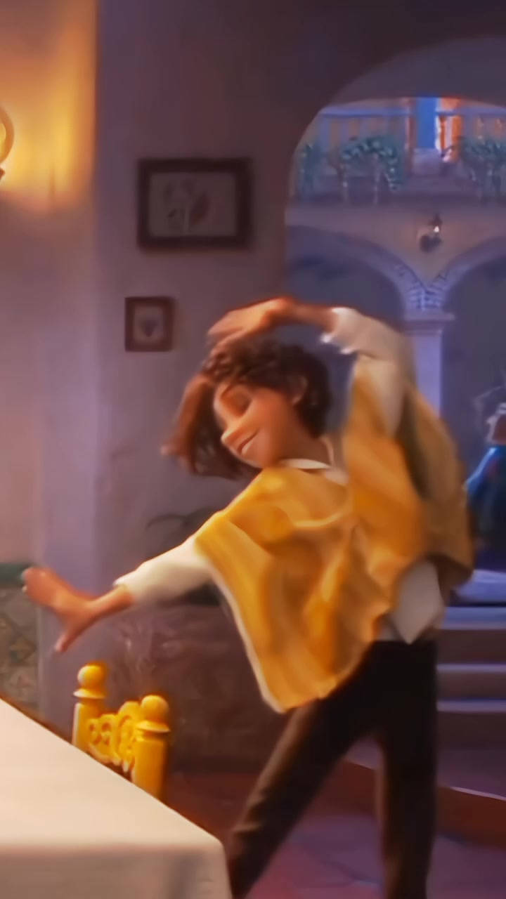 A Girl Is Dancing In Front Of A Table Wallpaper