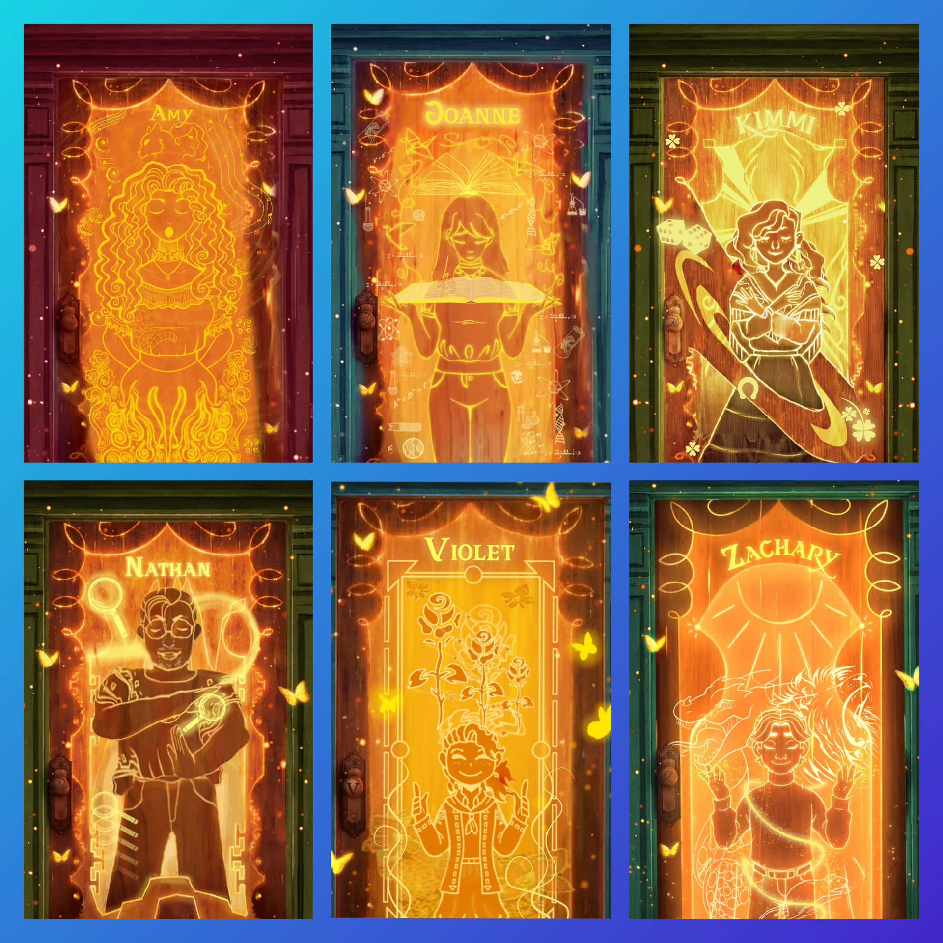 Magically vibrant colors of Encanto doors.