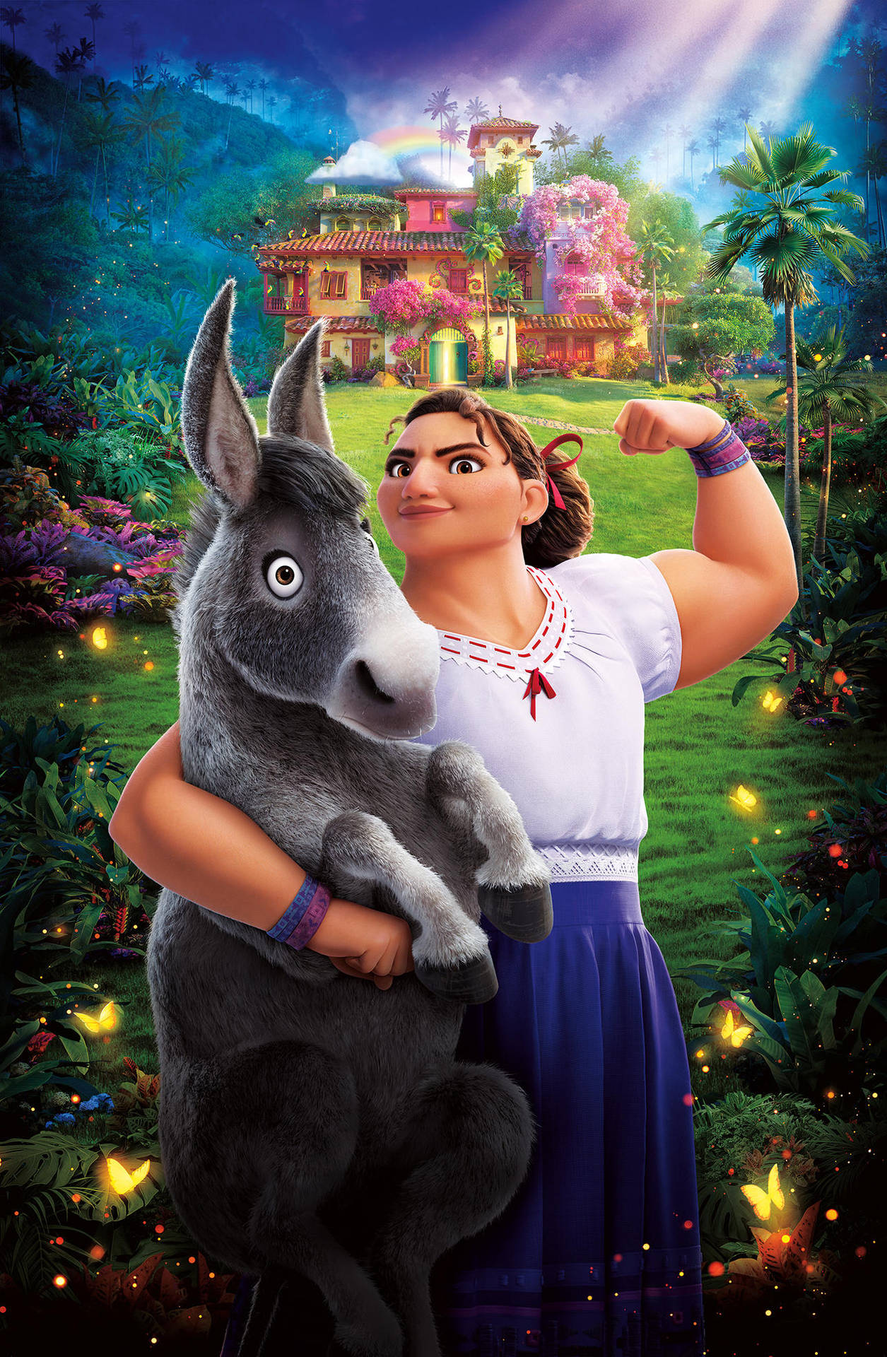 "Luisa from Encanto showcasing her strength by lifting her donkey" Wallpaper