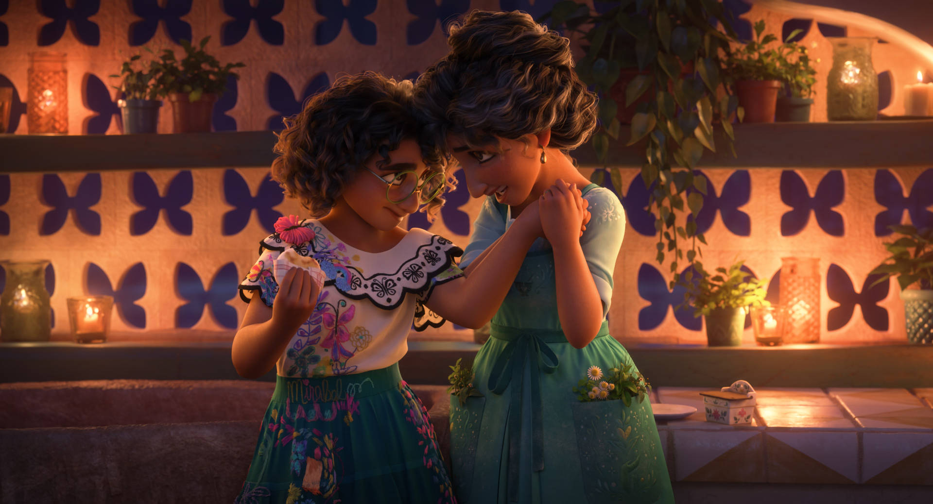 Encanto - Mirabel and her mother Julieta in a profound moment Wallpaper