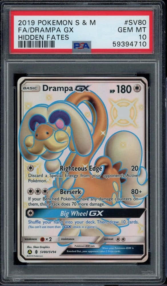 Encased Drampa Pokémon Trading Card Wallpaper