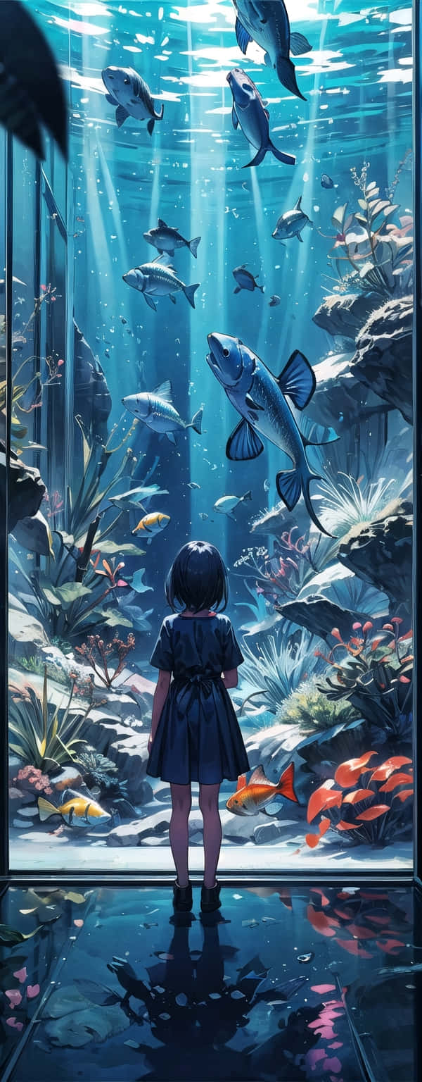 Enchanted Aquarium Visit Wallpaper