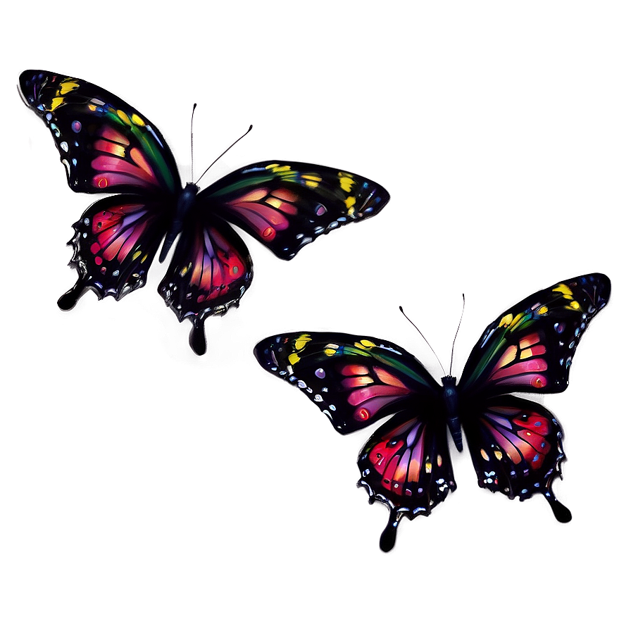 Enchanted Black Butterfly Png 2 PNG