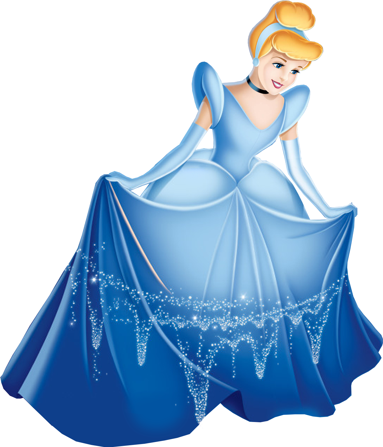Enchanted Blue Dress Princess PNG