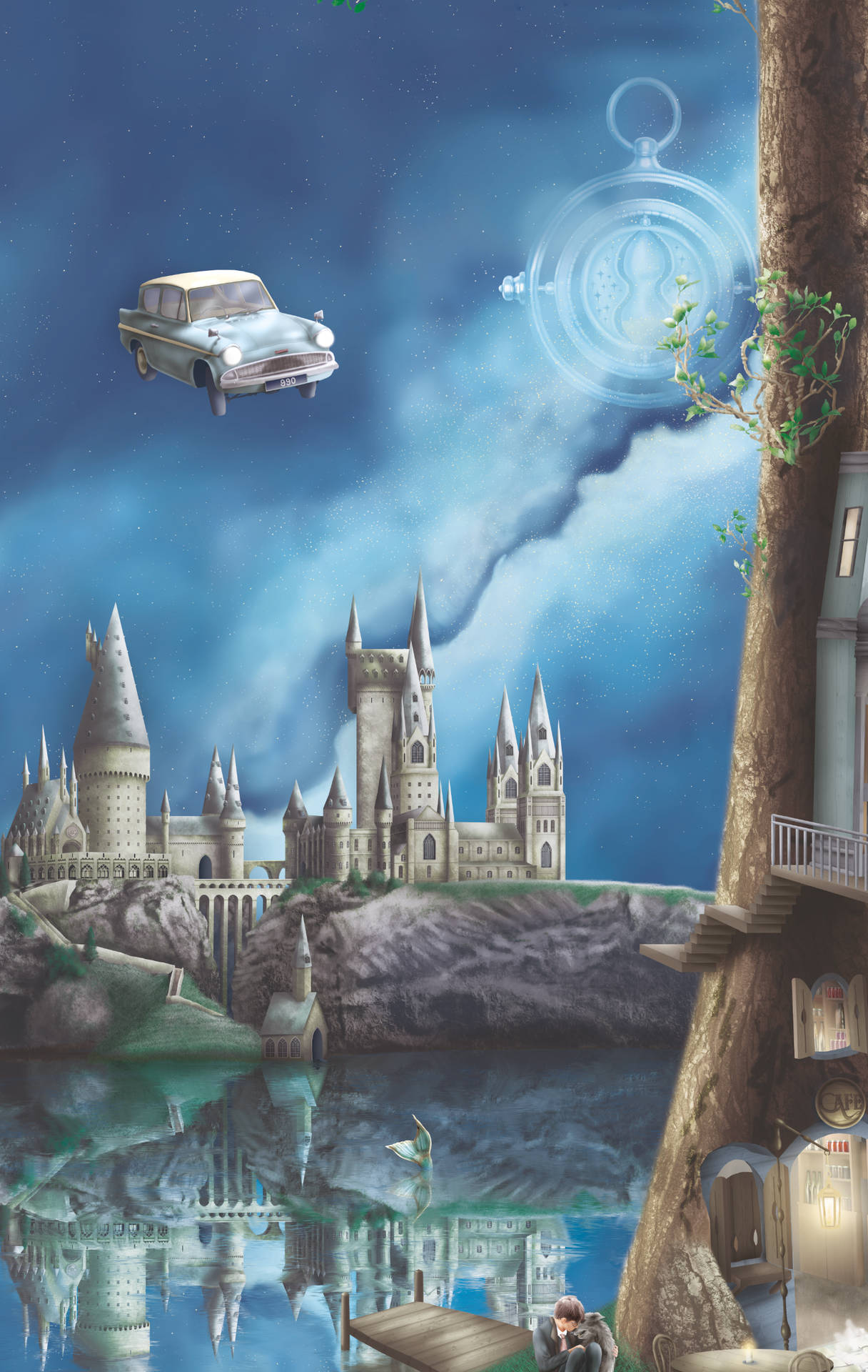 Enchanted Car In Harry Potter Wallpaper