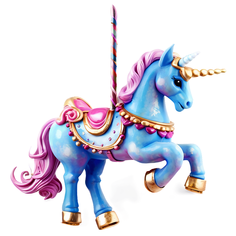 Enchanted Carousel Unicorn Png 06242024 PNG