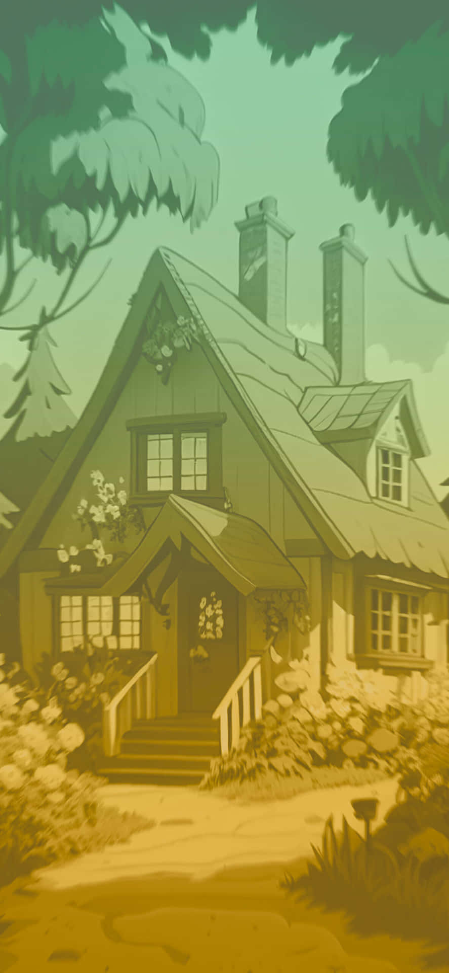 Enchanted_ Cottage_ Aesthetic Wallpaper