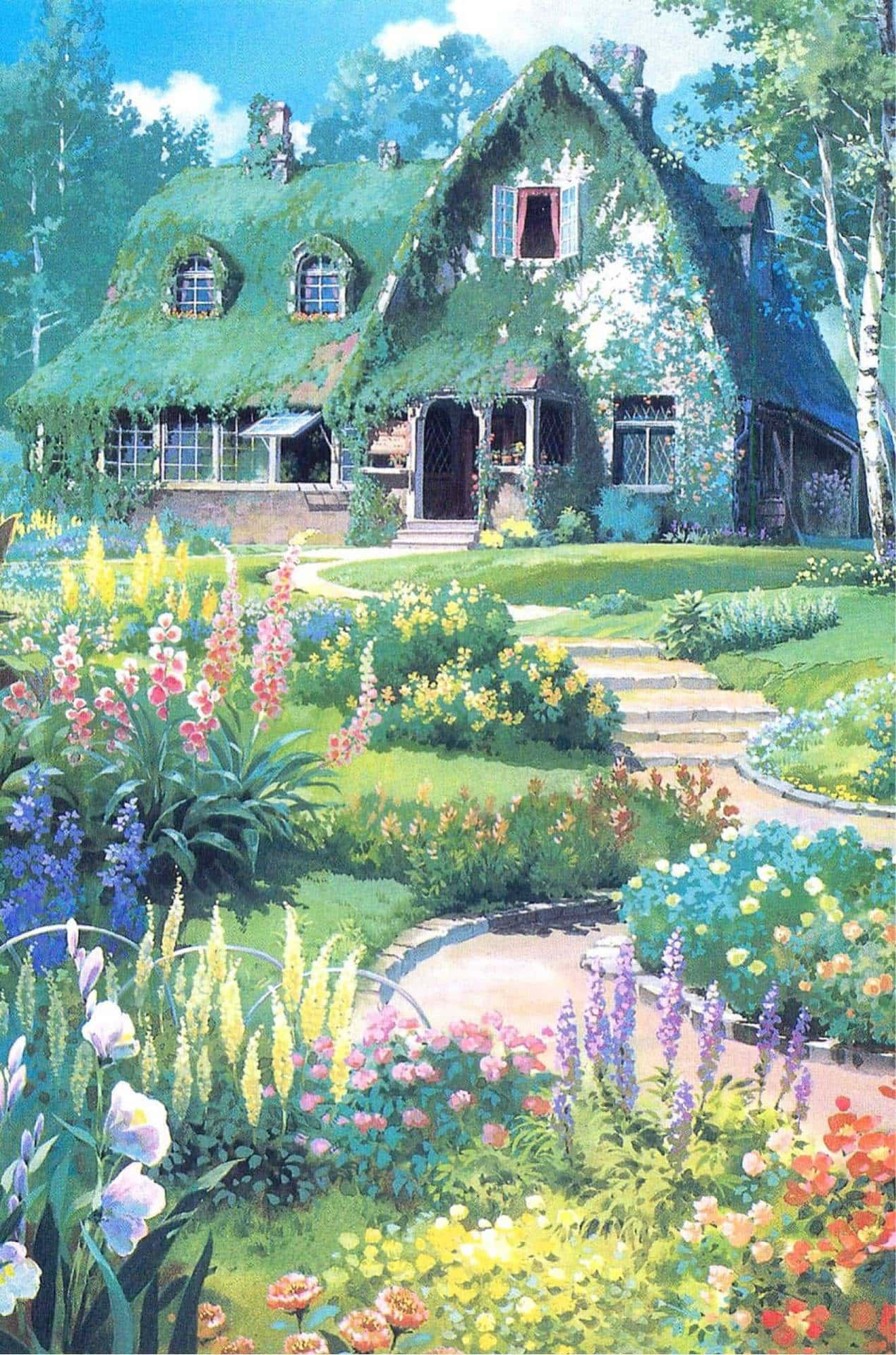 Enchanted Cottagecore Garden Wallpaper
