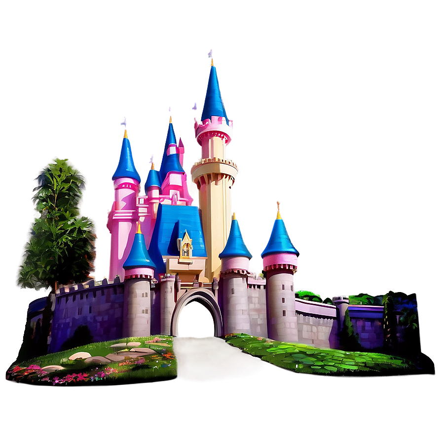 Enchanted Disney Castle Artwork Png 05242024 PNG