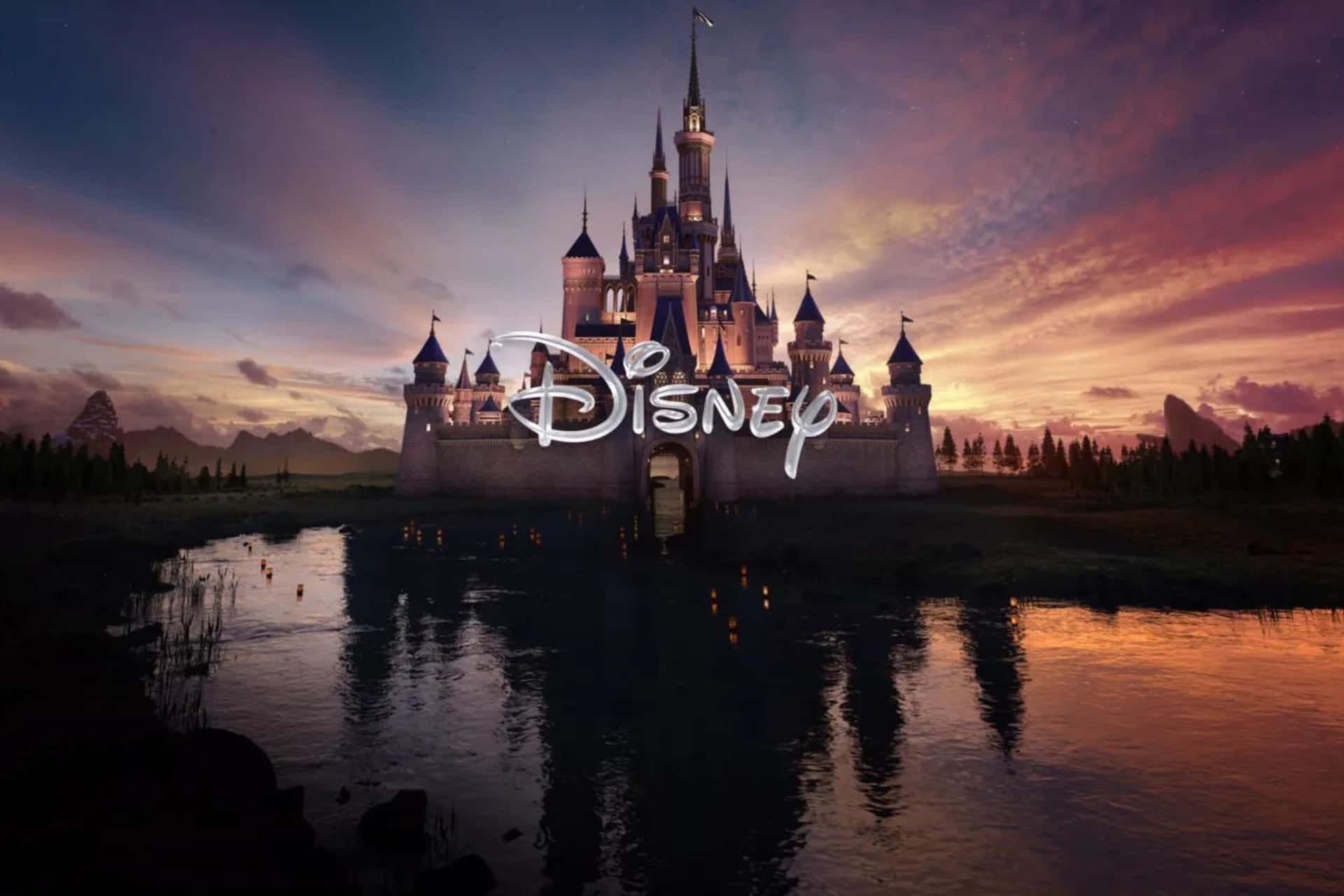 Enchanted Disney Castleat Dusk Wallpaper