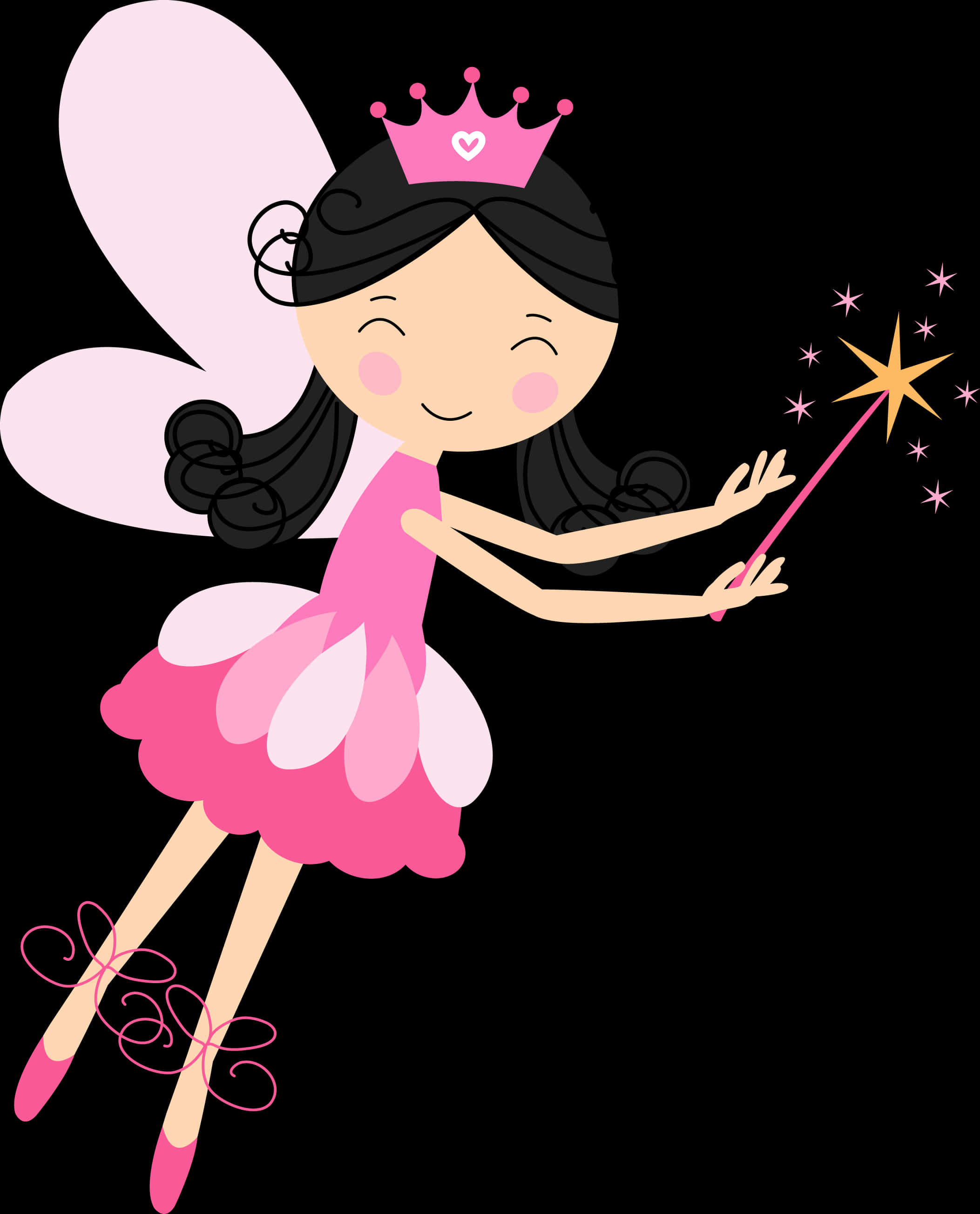 Enchanted Fairy Princess Cartoon PNG