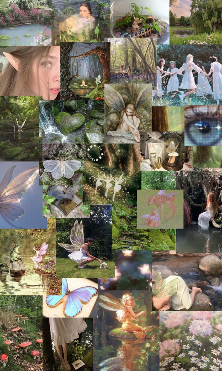 Enchanted_ Fairycore_ Collage Wallpaper