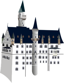 Enchanted Fairytale Castle Illustration PNG
