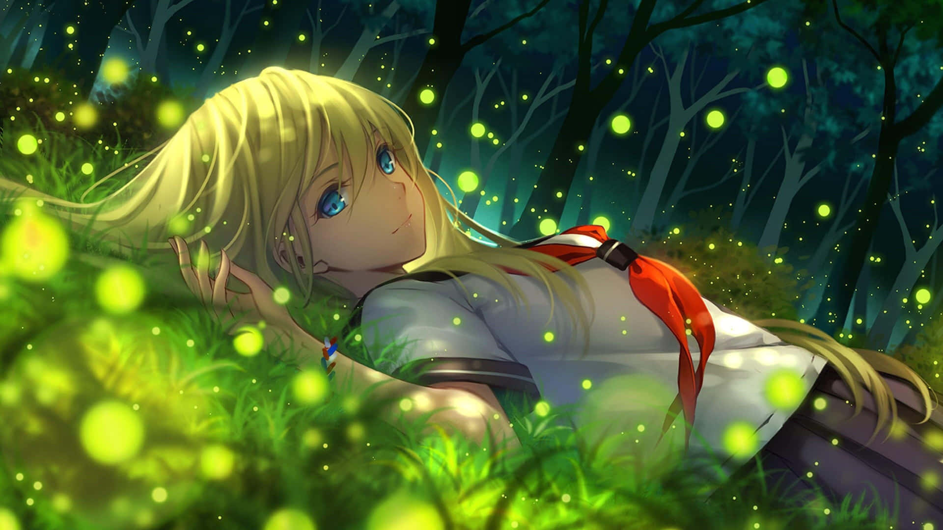 Enchanted Forest Anime Girl Wallpaper