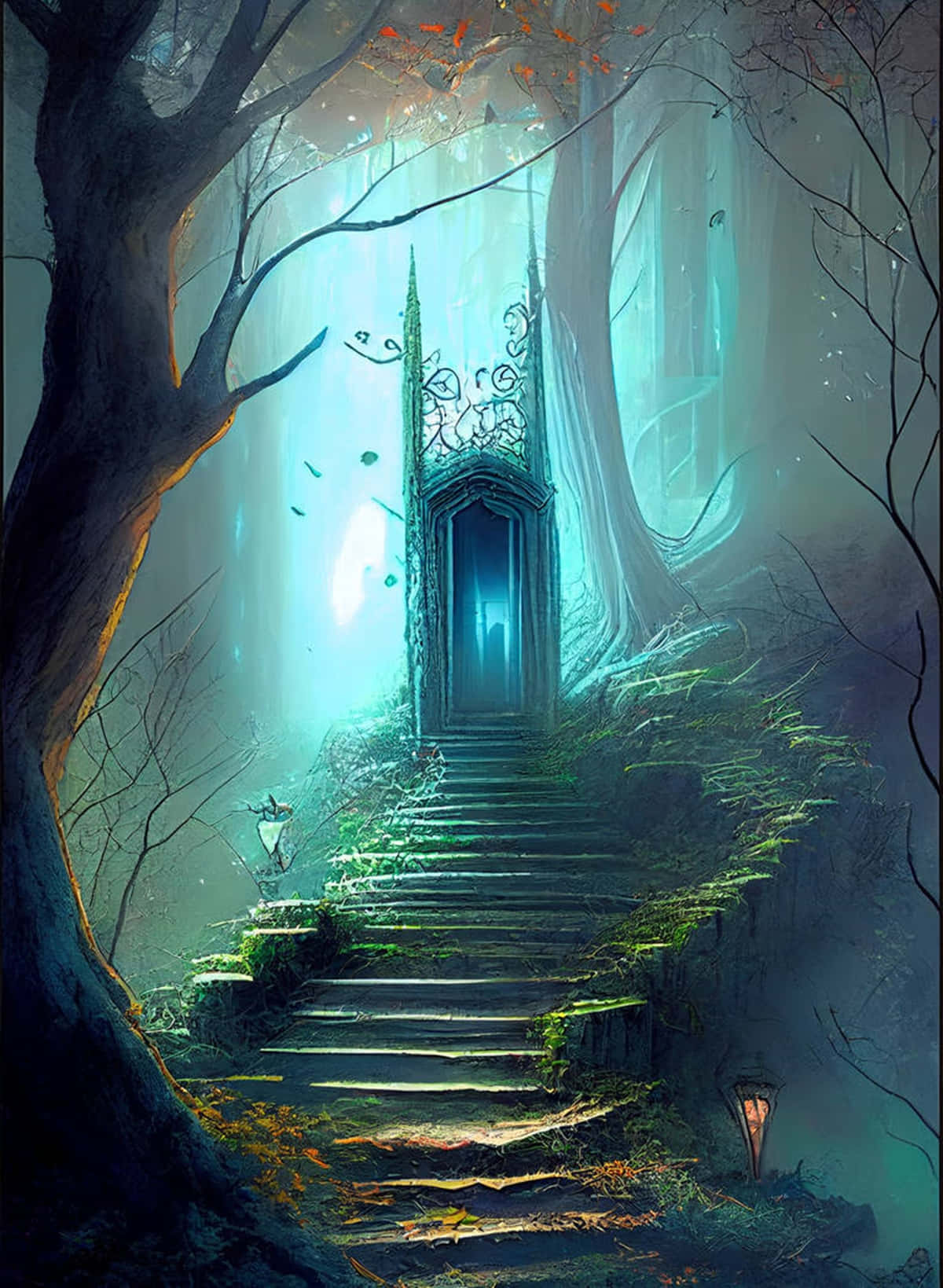 Enchanted Forest Doorway Wallpaper