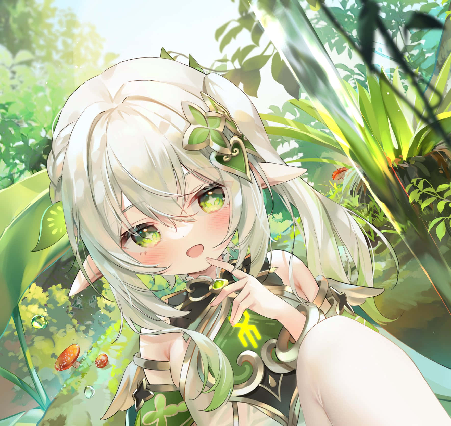 Enchanted Forest Elf Girl Wallpaper