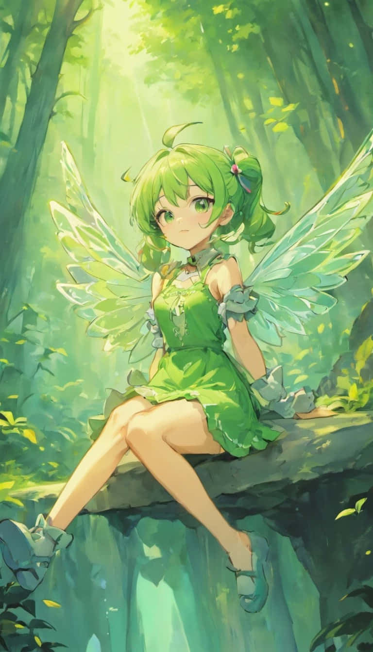 Enchanted Forest Fairy Anime Art Wallpaper