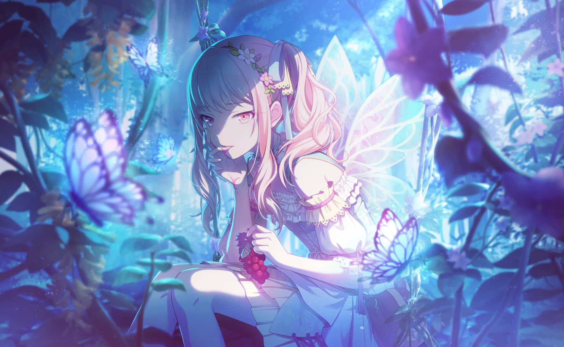 Enchanted Forest Fairy Anime Art Wallpaper