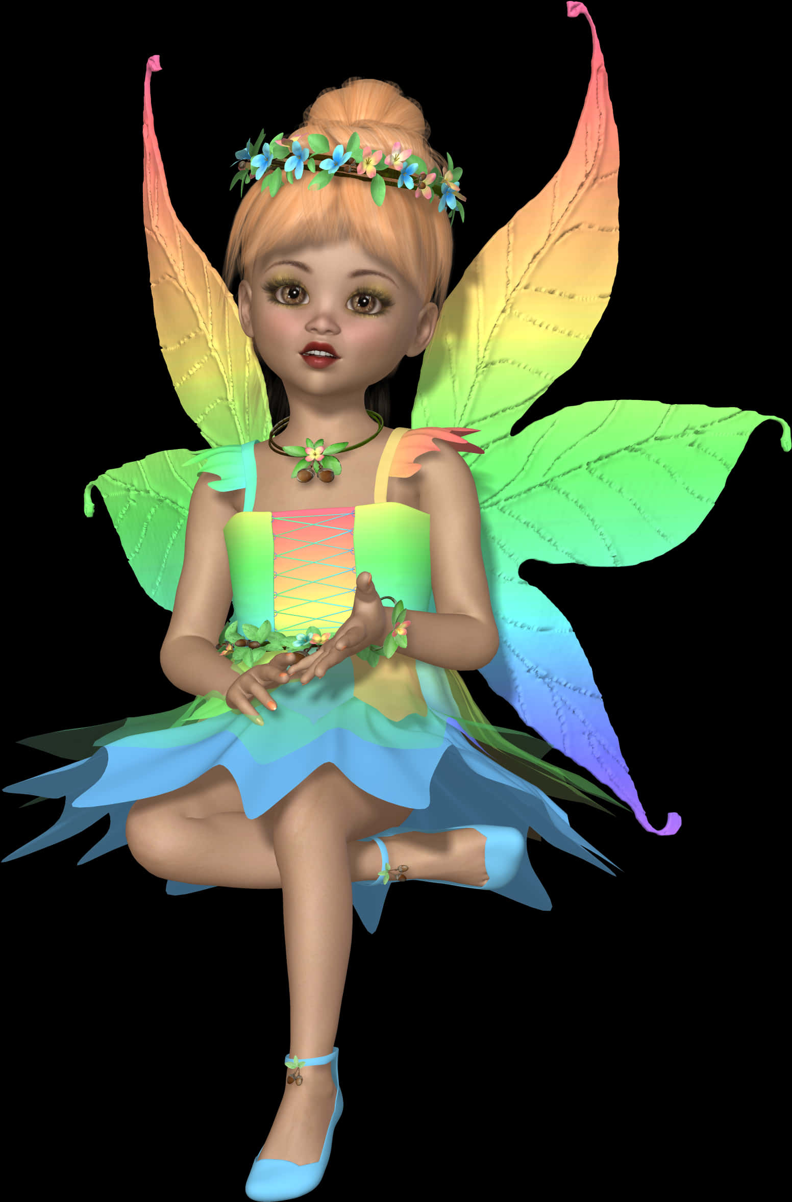 Enchanted Forest Fairy Illustration PNG