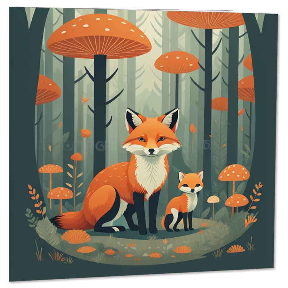 Enchanted Forest Foxes Wallpaper