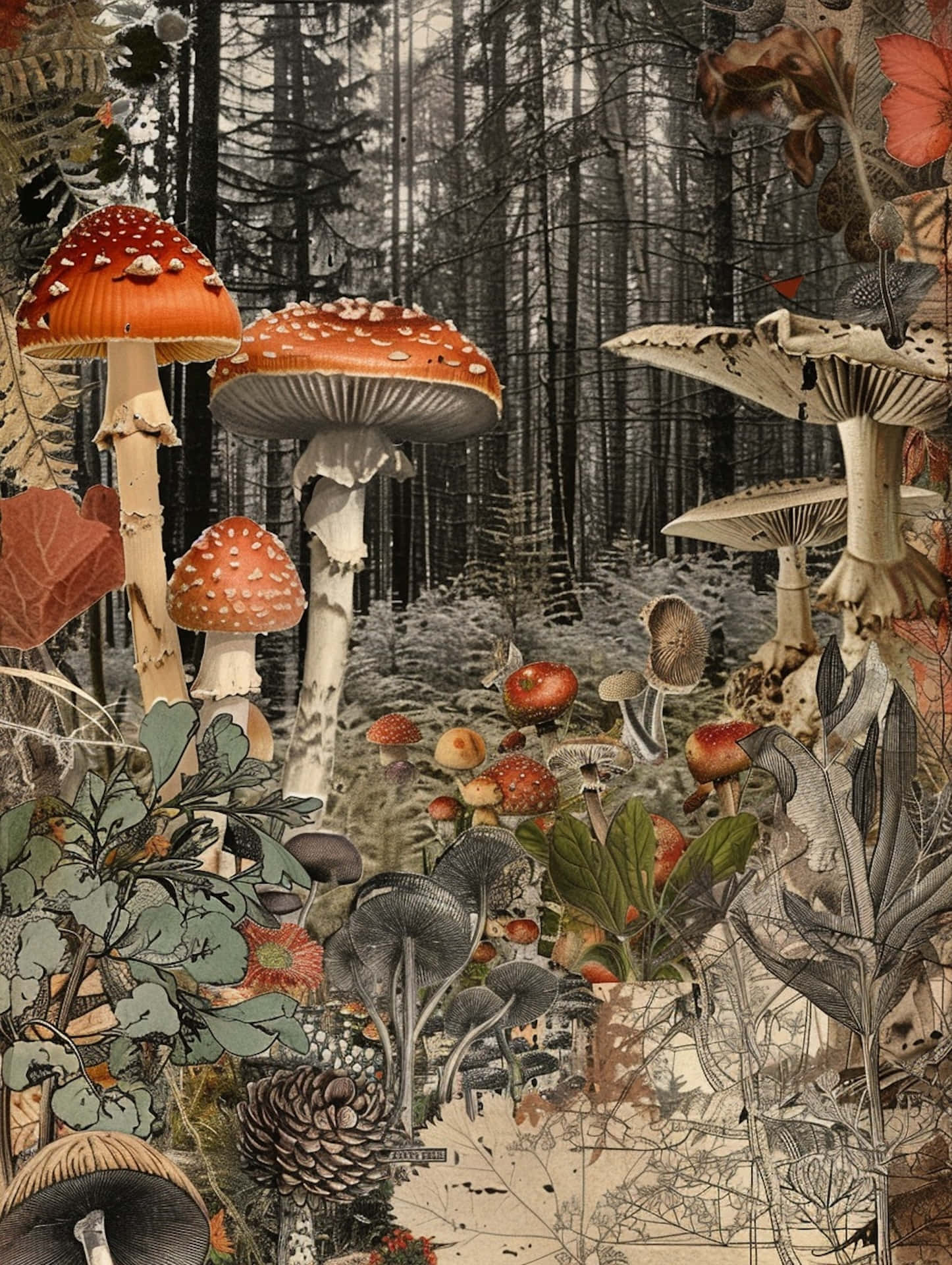 Enchanted Forest Mushrooms Goblincore Aesthetic.jpg Wallpaper