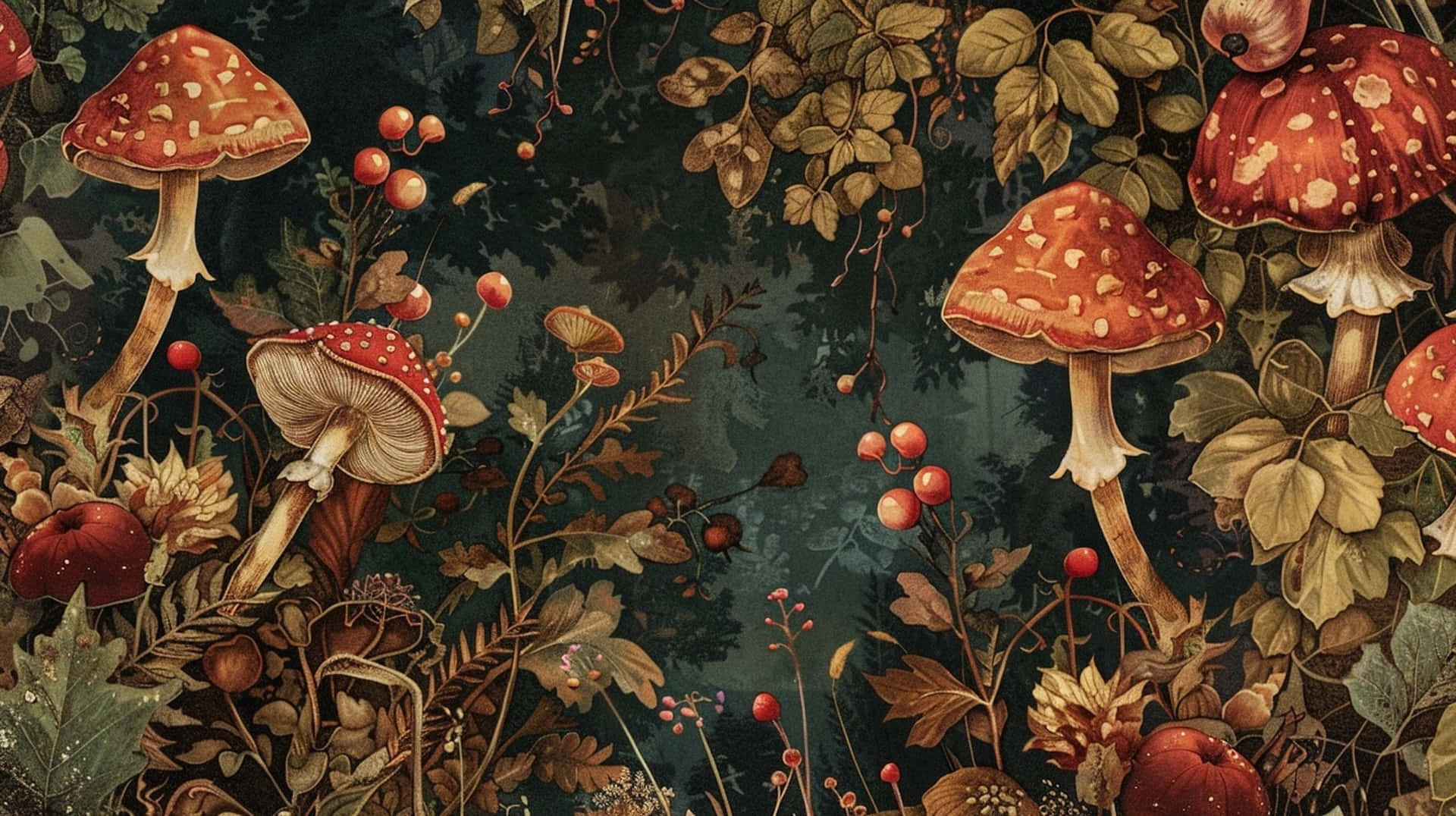 Enchanted_ Forest_ Mushrooms_ Goblincore.jpg Wallpaper