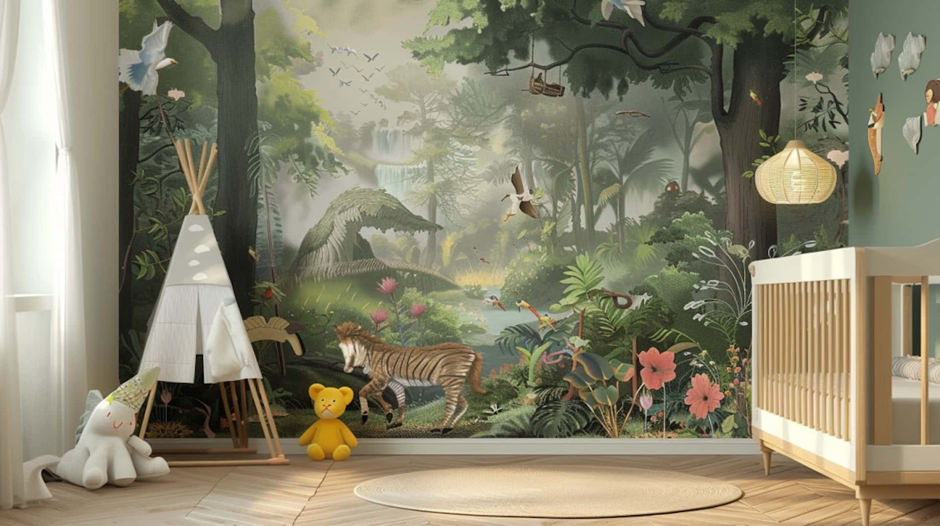Enchanted Forest Nursery Theme Wallpaper