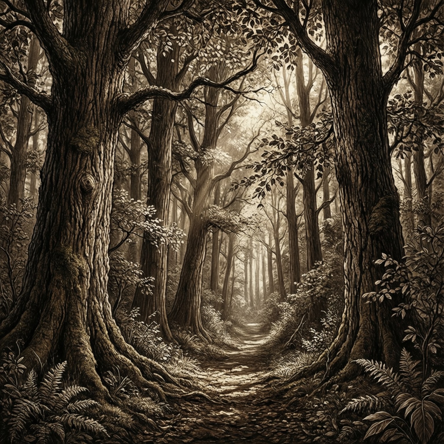 Chemin de la Forêt Enchantée Fonds d'écran