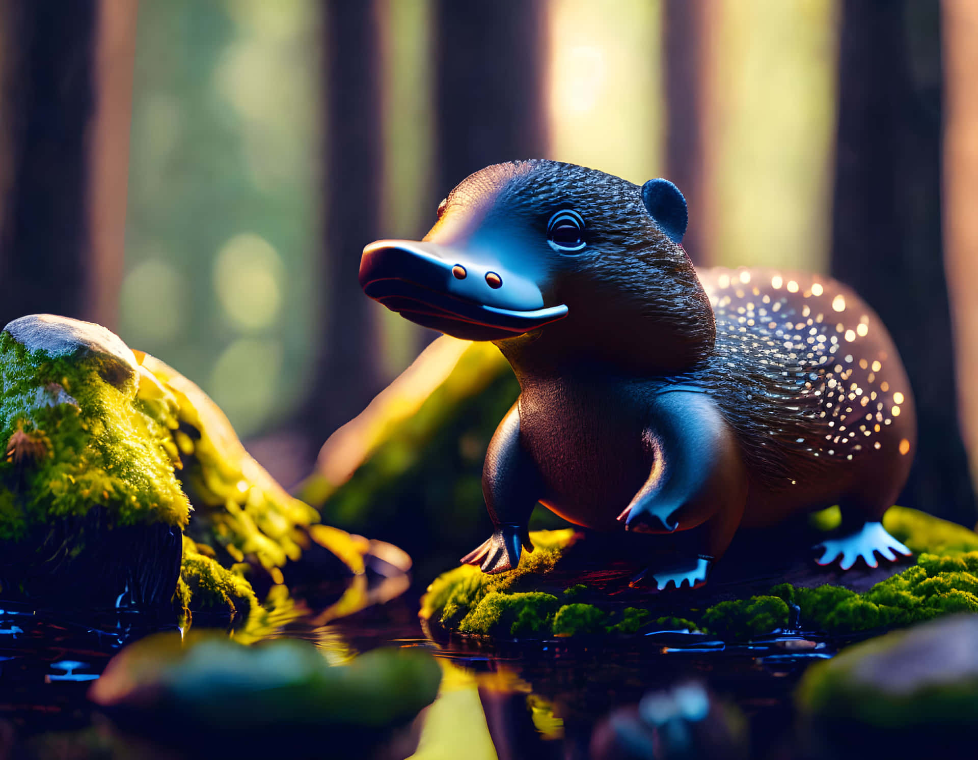 Enchanted Forest Platypus Wallpaper