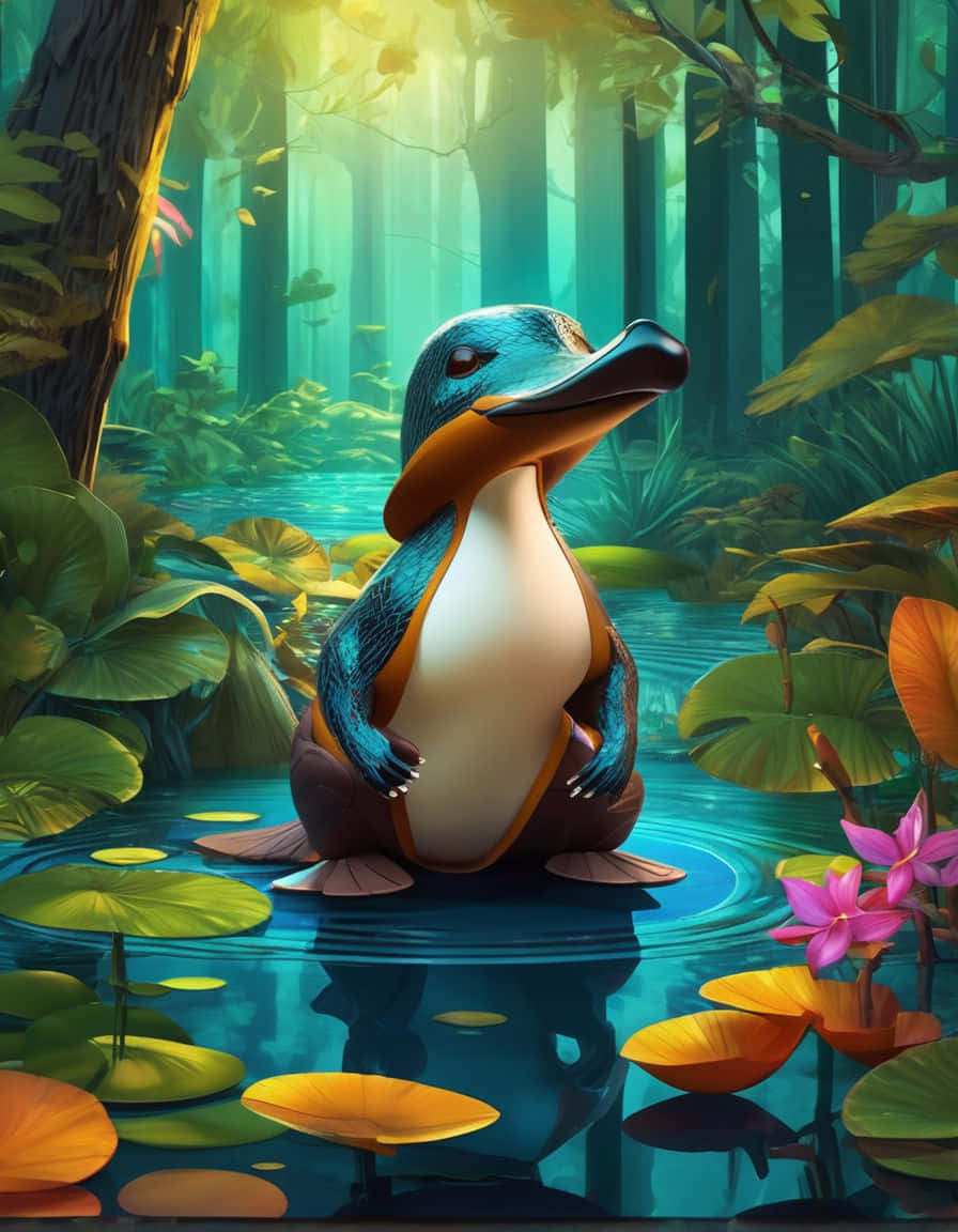 Enchanted Forest Platypus Wallpaper