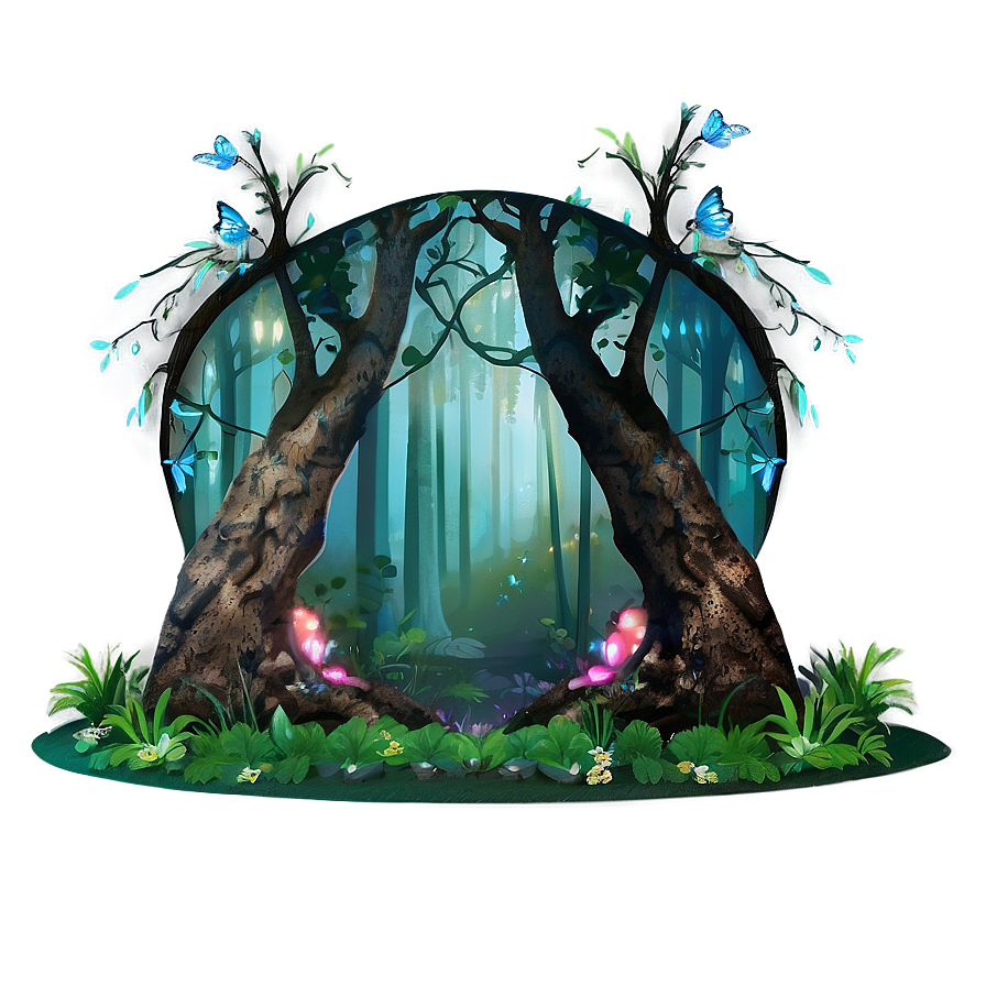 Enchanted Forest Scene Png Xgx44 PNG