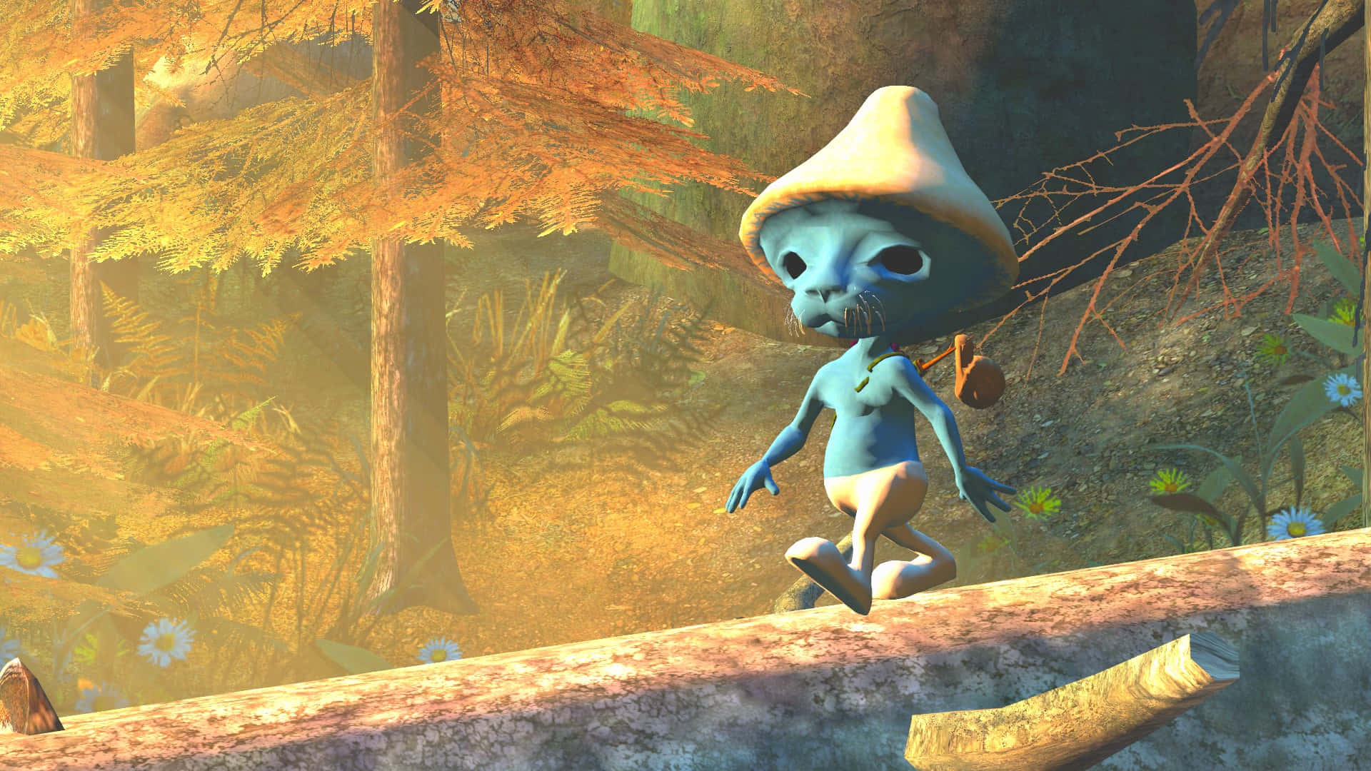 Enchanted_ Forest_ Skeleton_ Smurf Wallpaper