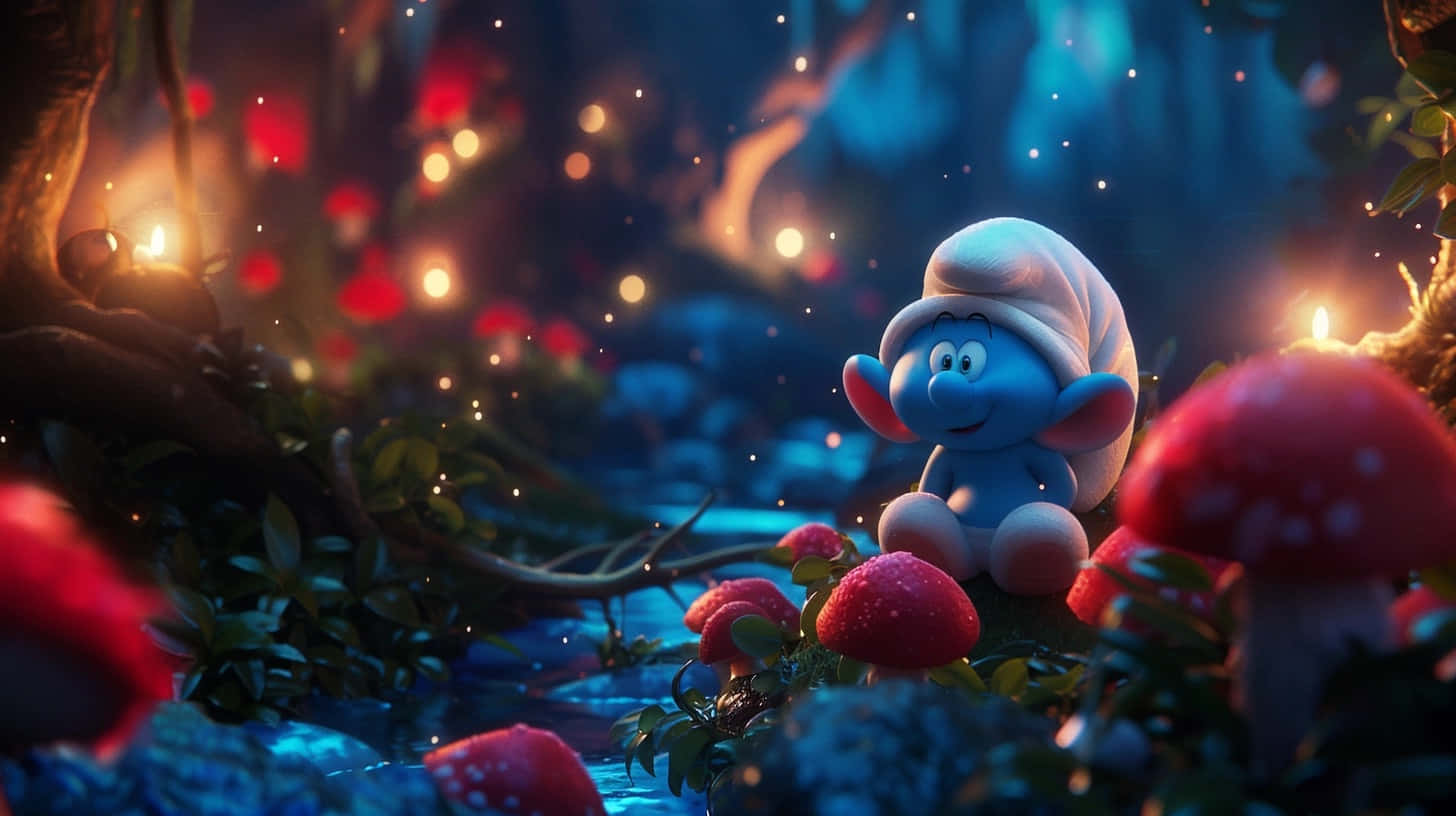 Enchanted Forest Smurf Adventure Wallpaper
