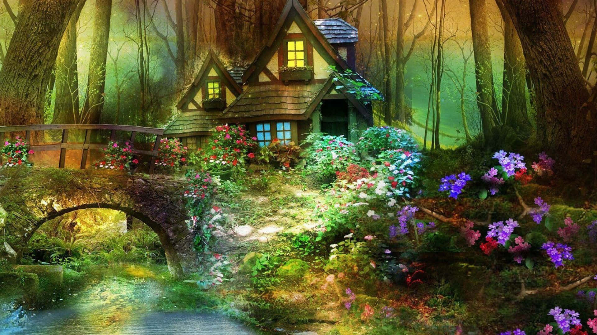 Magical Enchanted Garden Wallpaper